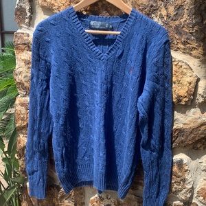 100% SILK Polo by Ralph Lauren sweater size M in tussah